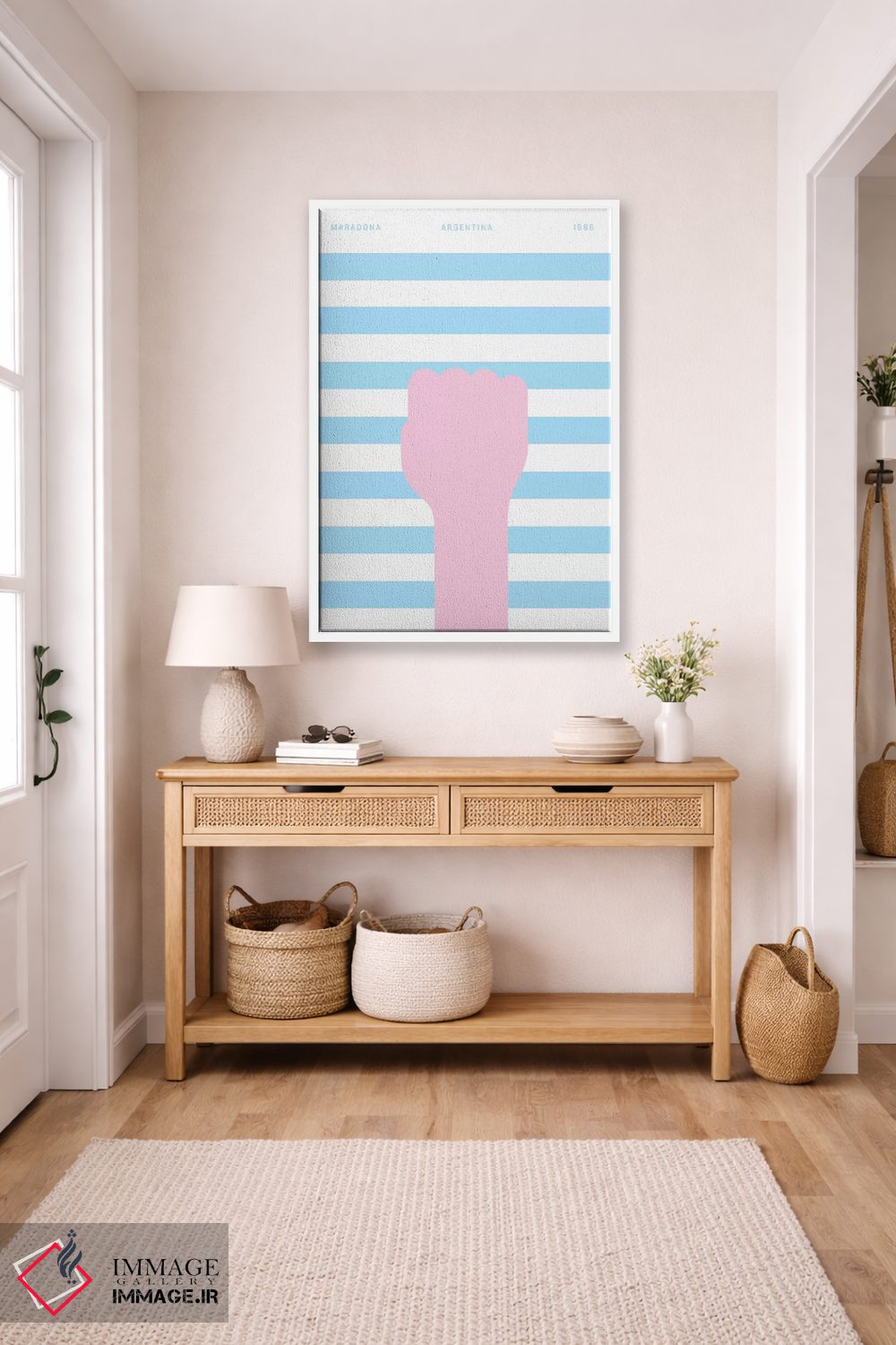 تابلو مینیمال مارادونا، آرژانتین ۱۹۸۶ اثر نیک بارکلی - D6W