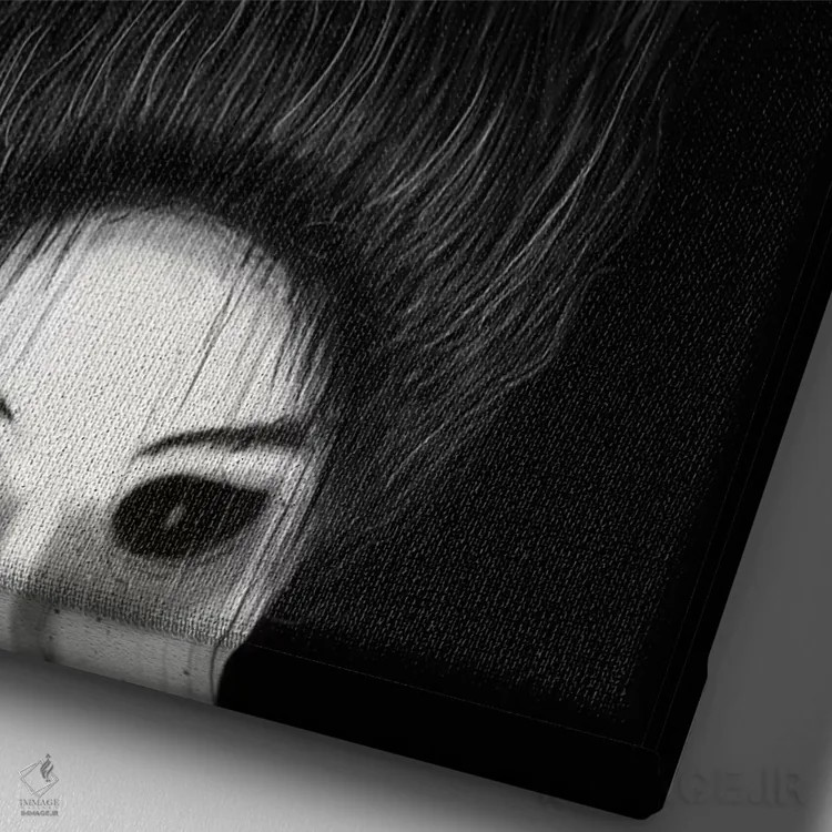 تابلو دکوراتیو تسخیرشده اثر نایس بلید - نمای نزدیک بافت بوم