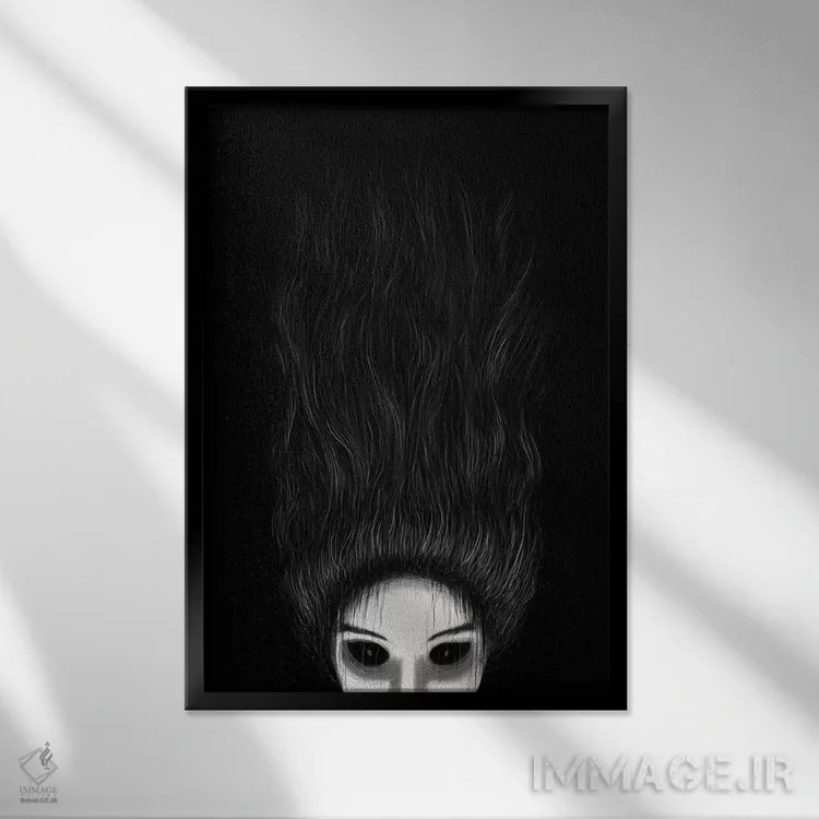 تابلو دکوراتیو تسخیرشده اثر نایس بلید - نمای قابدار مشکی