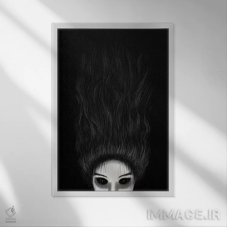 تابلو دکوراتیو تسخیرشده اثر نایس بلید - نمای قابدار سفید