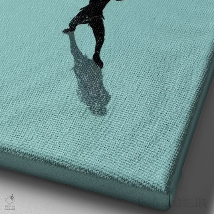 تابلو دکوراتیو رکوردشکن اثر نایس بلید - نمای نزدیک بافت بوم