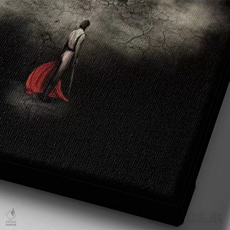 تابلو دکوراتیو مبارزه ماتادور اثر نایس بلید - نمای نزدیک بافت بوم