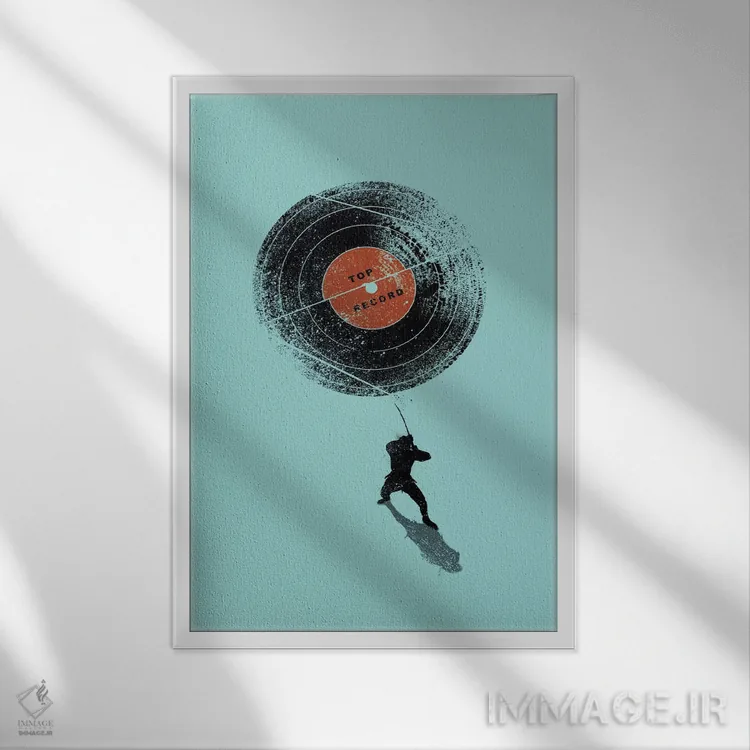 تابلو دکوراتیو رکوردشکن اثر نایس بلید - نمای قابدار سفید