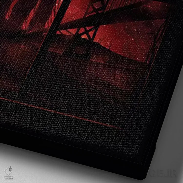 تابلو دکوراتیو آن سوی دیگر اثر نایس بلید - نمای نزدیک بافت بوم