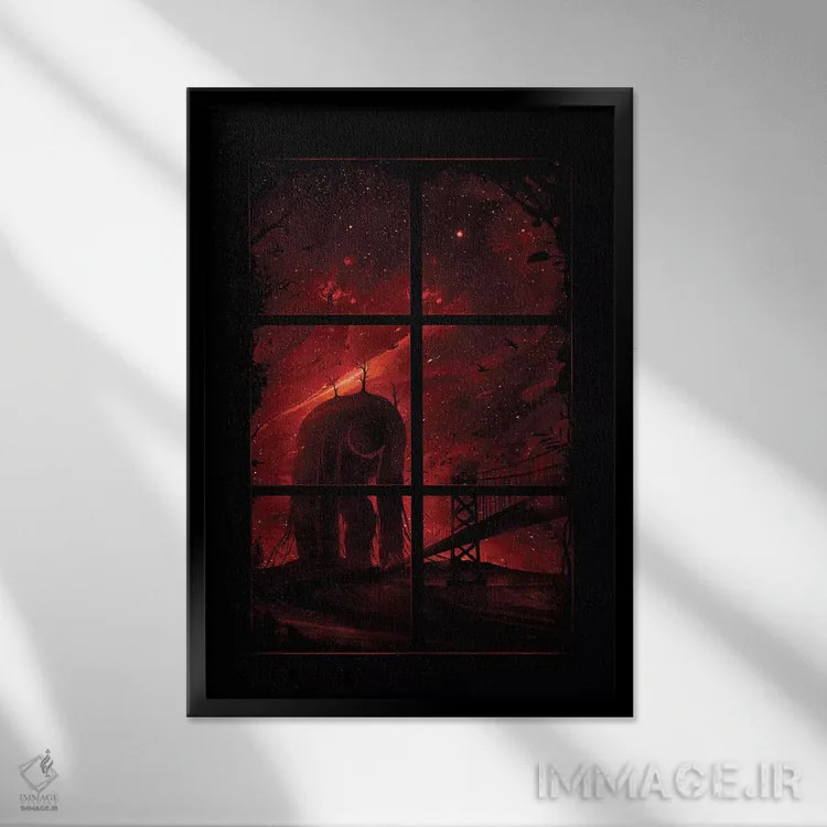 تابلو دکوراتیو آن سوی دیگر اثر نایس بلید - نمای قابدار مشکی