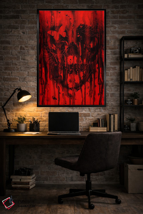 تابلو دکوراتیو تولد فراموشی قرمز II اثر نایس بلید - D4B