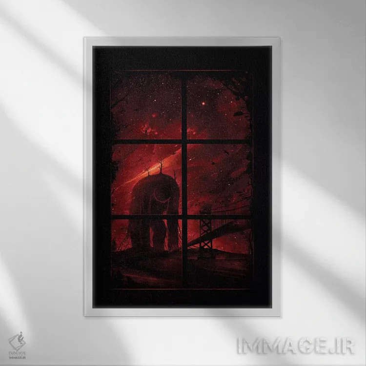 تابلو دکوراتیو آن سوی دیگر اثر نایس بلید - نمای قابدار سفید