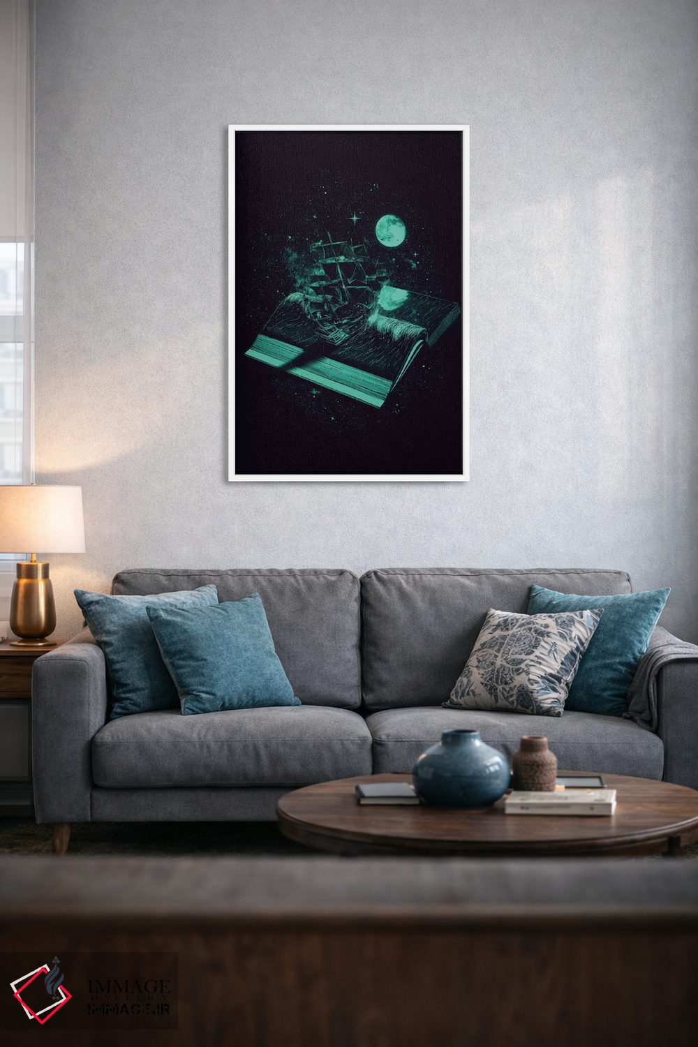 تابلو دکوراتیو عبور از دریای متلاطم دانش اثر نایس بلید - D4W