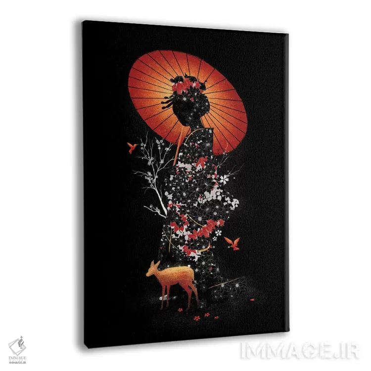 تابلو دکوراتیو طبیعت گیشا اثر نایس بلید - نمای پرسپکتیو محصول