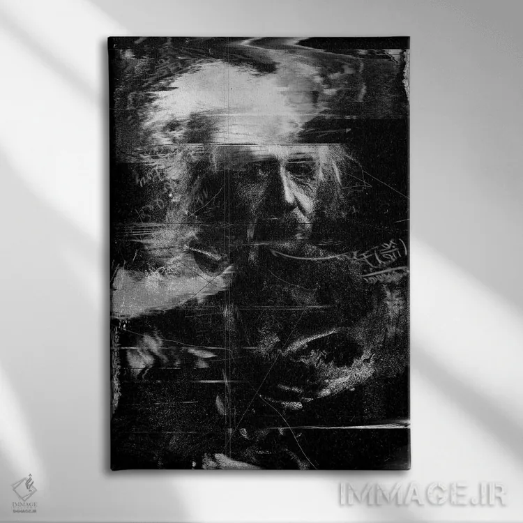 تابلو دکوراتیو اینشتین اثر نایس بلید - نمای روبهرو روی دیوار