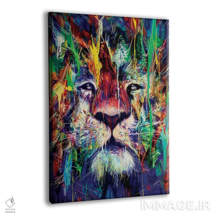 تابلو دکوراتیو شیر I اثر نایس بلید - نمای پرسپکتیو محصول