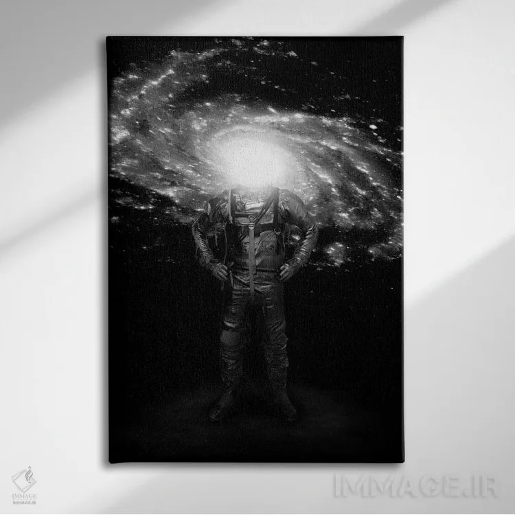 تابلو دکوراتیو آقای کهکشان اثر نایس بلید - نمای روبهرو روی دیوار
