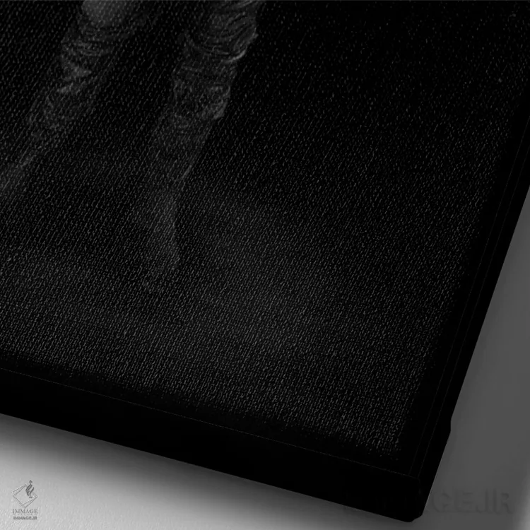 تابلو دکوراتیو آقای کهکشان اثر نایس بلید - نمای نزدیک بافت بوم