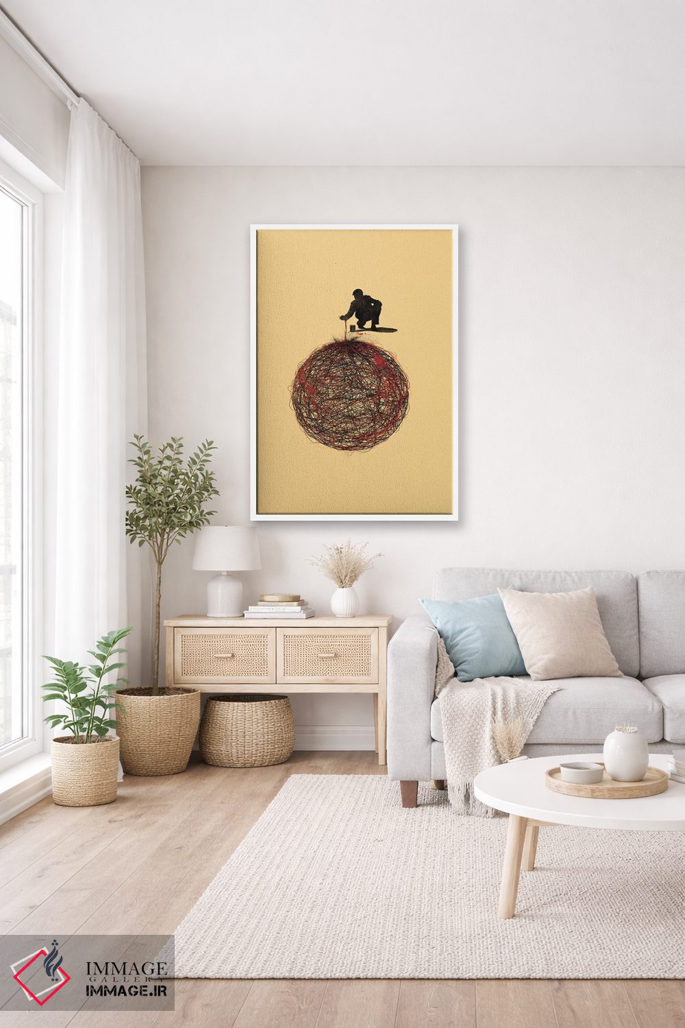 تابلو دکوراتیو ارتباط انتزاعی اثر نایس بلید - D3W