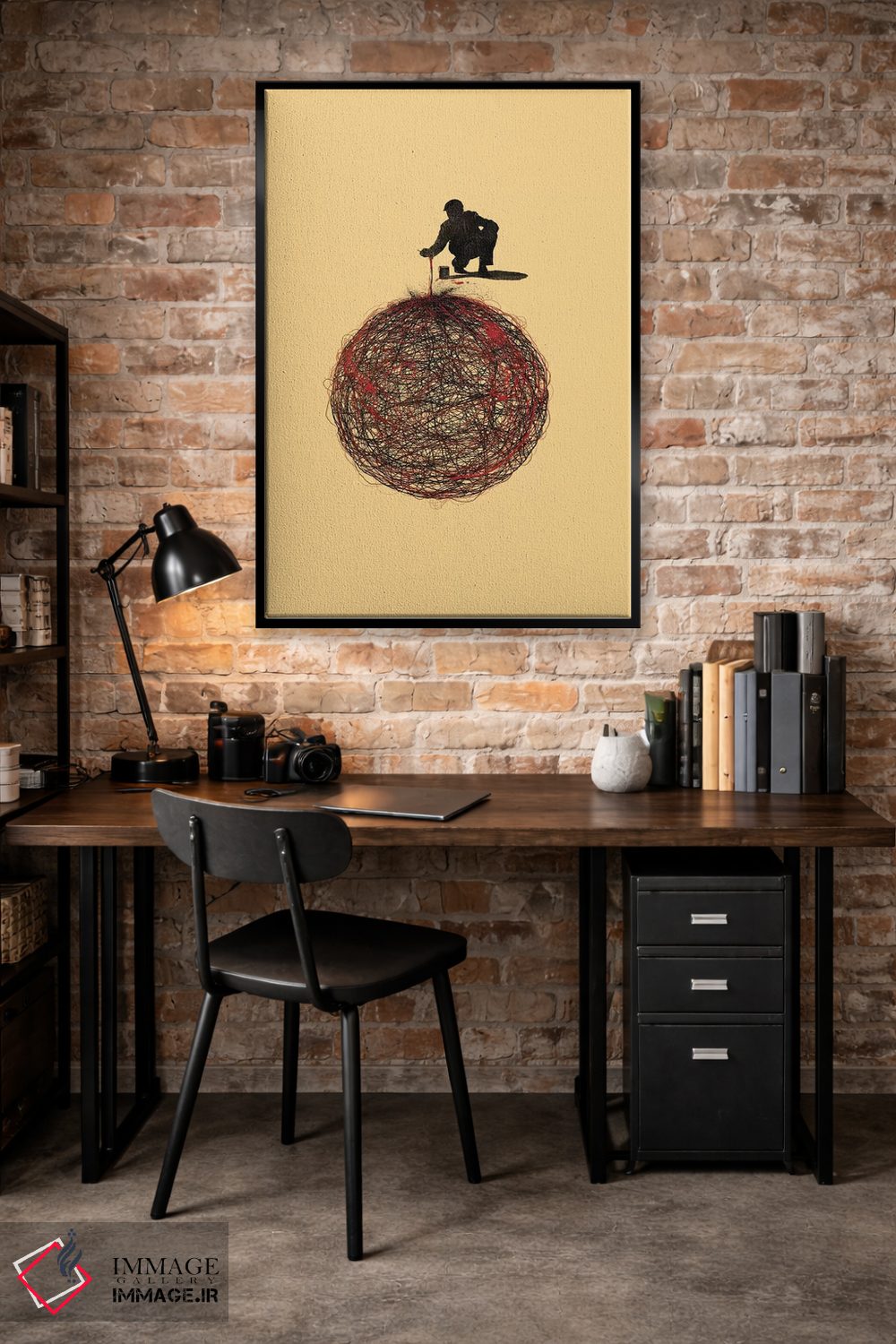 تابلو دکوراتیو ارتباط انتزاعی اثر نایس بلید - D5B