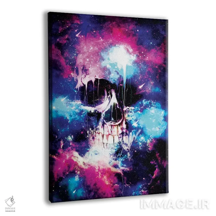 تابلو دکوراتیو جمجمه فضایی اثر نایس بلید - نمای پرسپکتیو محصول