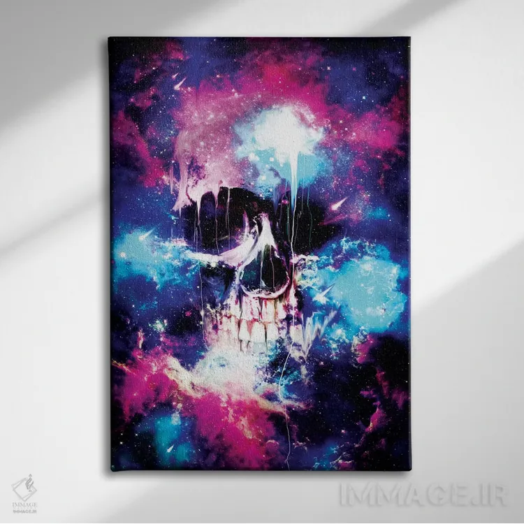تابلو دکوراتیو جمجمه فضایی اثر نایس بلید - نمای روبهرو روی دیوار