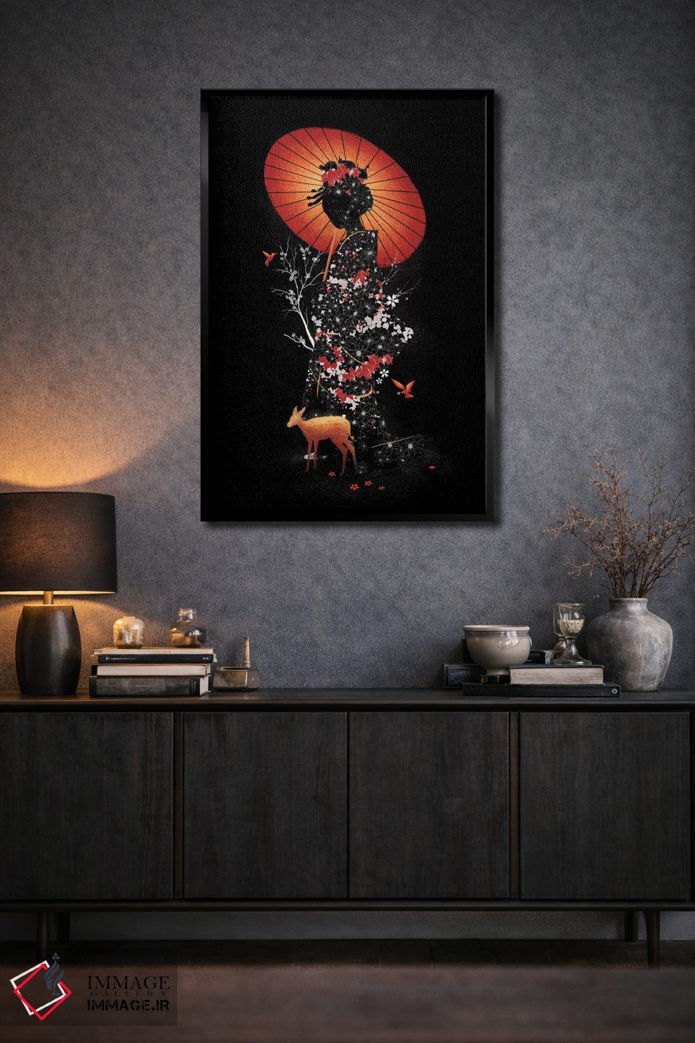 تابلو دکوراتیو طبیعت گیشا اثر نایس بلید - D3B