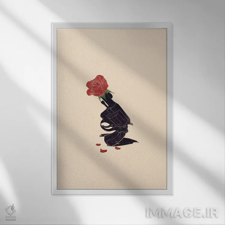 تابلو دکوراتیو آتش بس اثر نایس بلید - نمای قابدار سفید