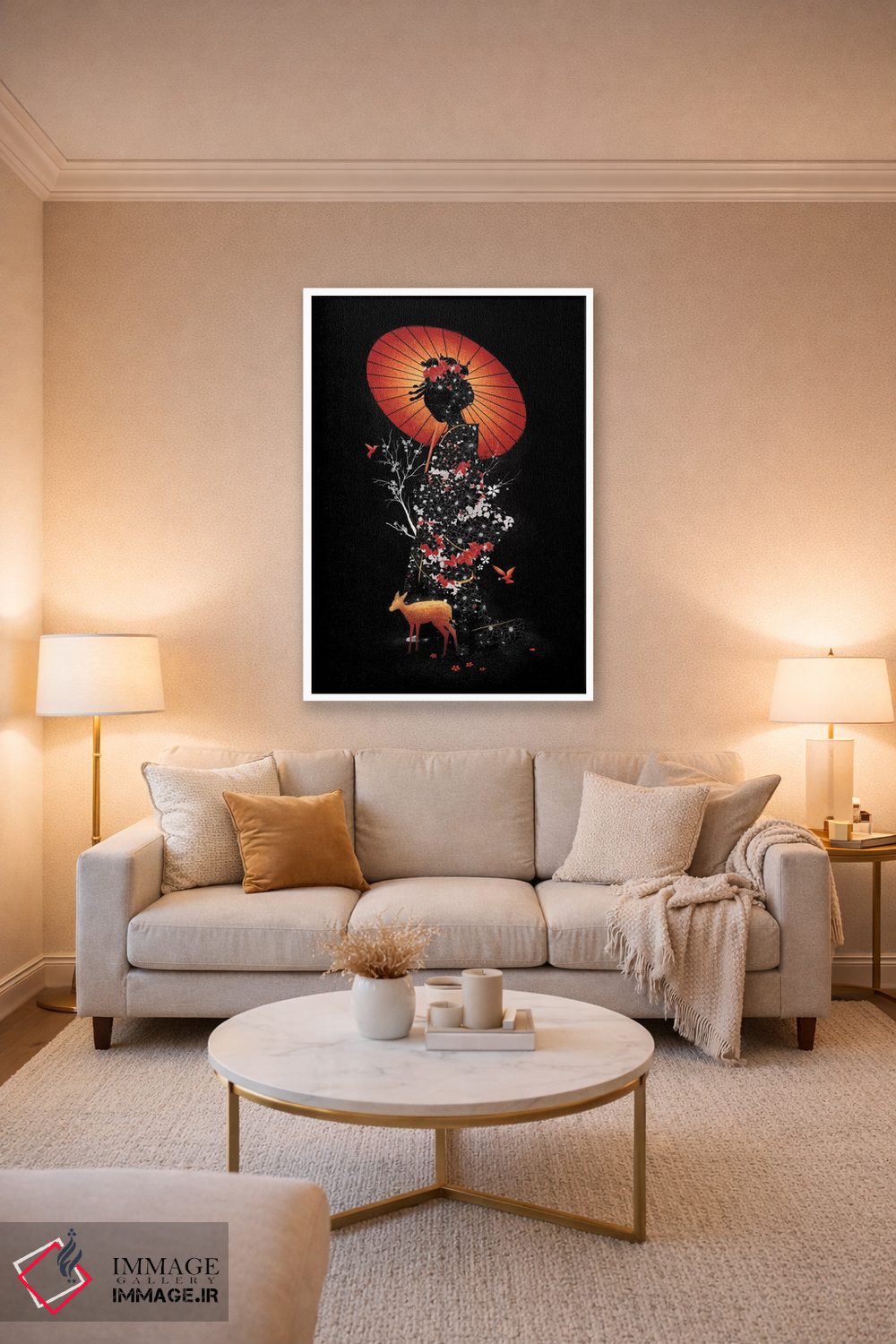 تابلو دکوراتیو طبیعت گیشا اثر نایس بلید - D4W