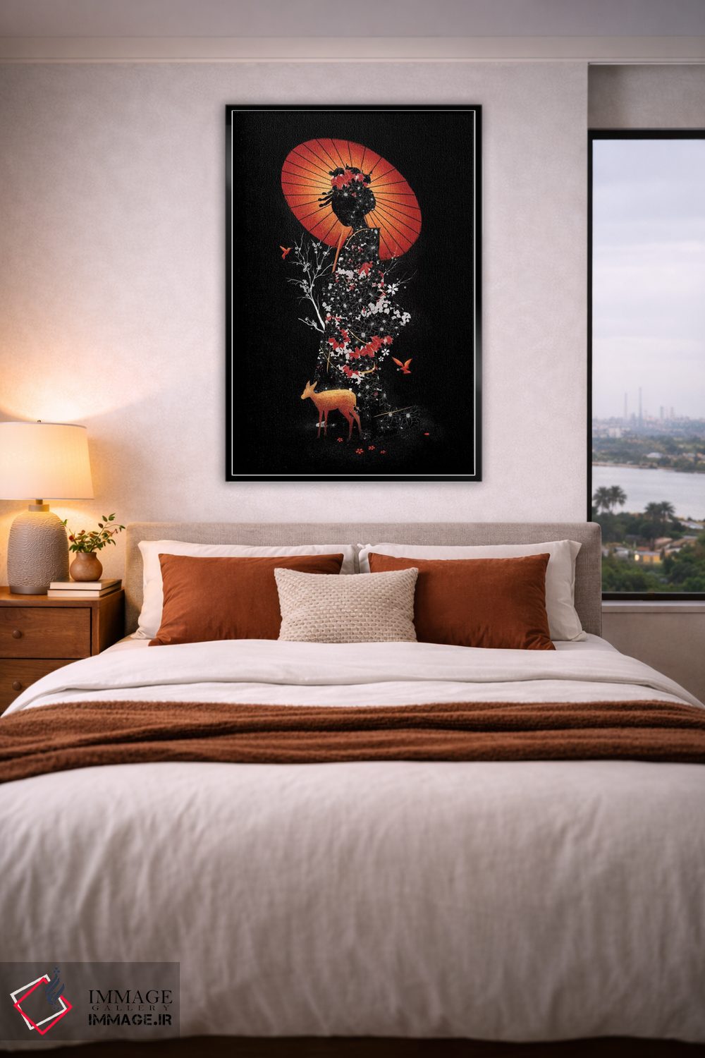 تابلو دکوراتیو طبیعت گیشا اثر نایس بلید - D5B