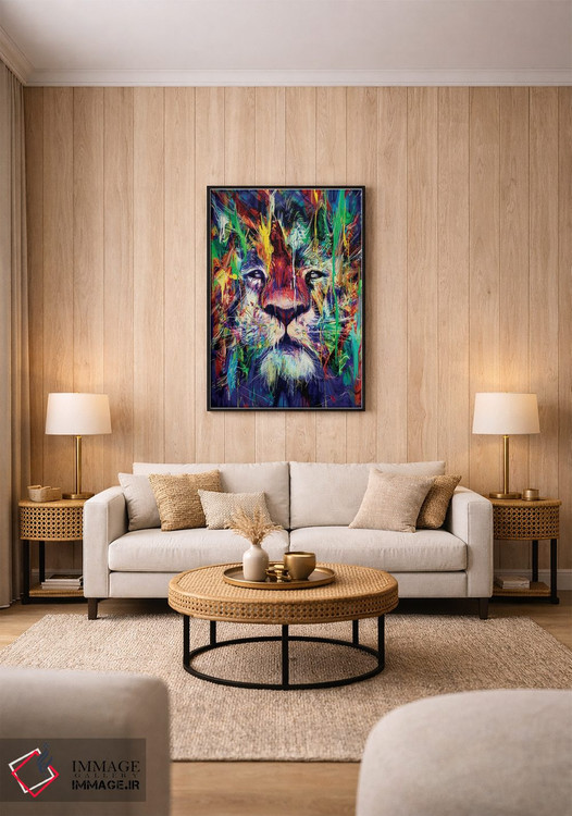 تابلو دکوراتیو شیر I اثر نایس بلید - D1B