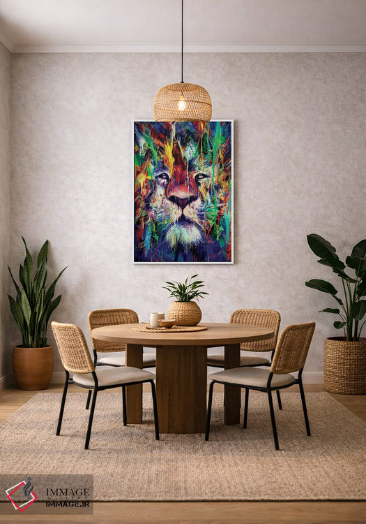 تابلو دکوراتیو شیر I اثر نایس بلید - D2W