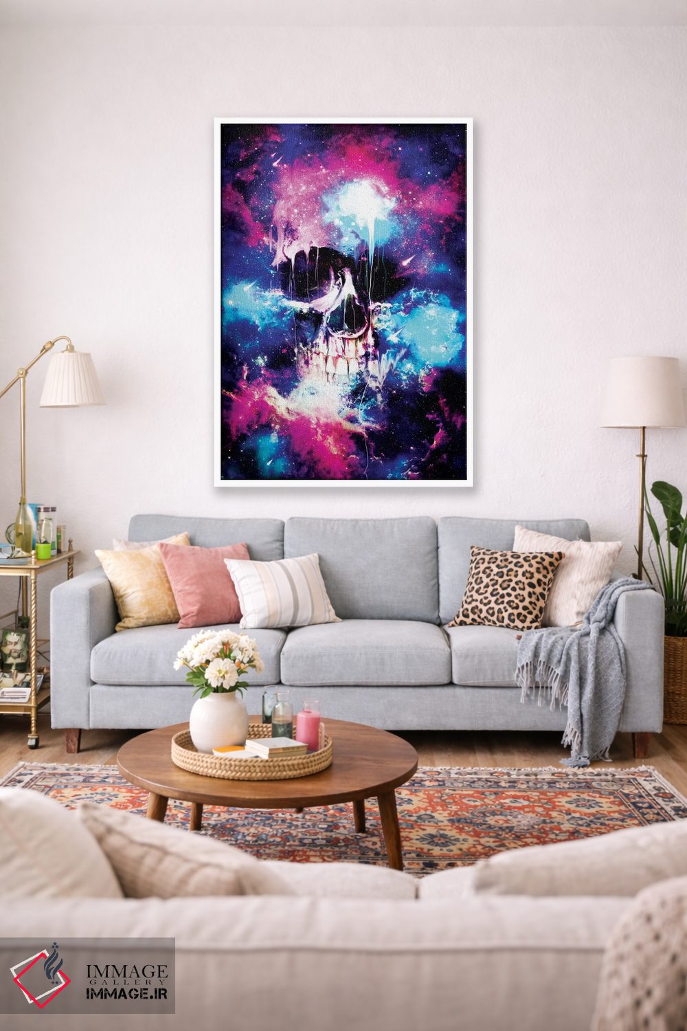 تابلو دکوراتیو جمجمه فضایی اثر نایس بلید - D1W