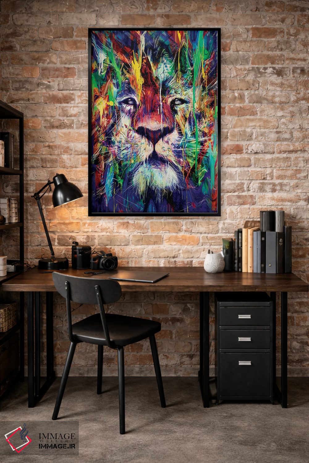 تابلو دکوراتیو شیر I اثر نایس بلید - D4B