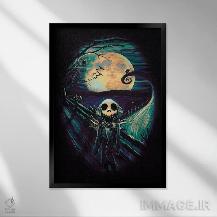 تابلو دکوراتیو فریاد پیش از کریسمس II اثر نایس بلید - نمای قابدار مشکی