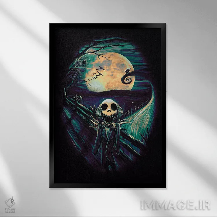 تابلو دکوراتیو فریاد پیش از کریسمس II اثر نایس بلید - نمای قابدار مشکی