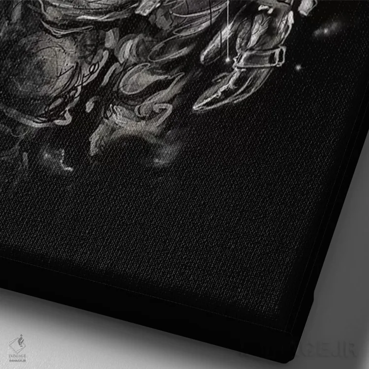 تابلو دکوراتیو گم شده در سایه های کیهانی اثر نایس بلید - نمای نزدیک بافت بوم