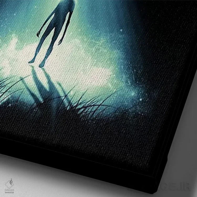 تابلو دکوراتیو می بینمت اثر نایس بلید - نمای نزدیک بافت بوم