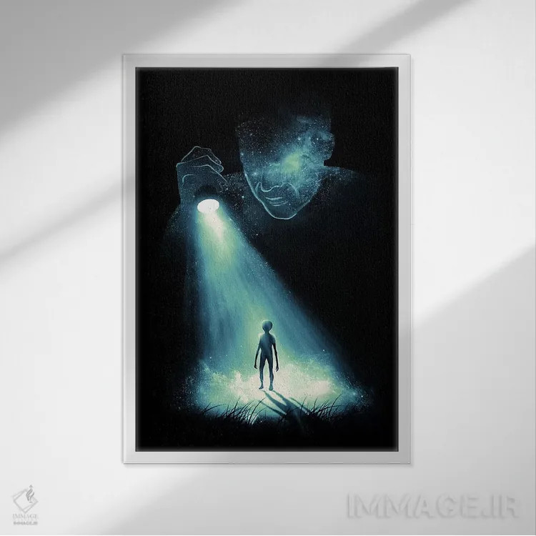 تابلو دکوراتیو می بینمت اثر نایس بلید - نمای قابدار سفید