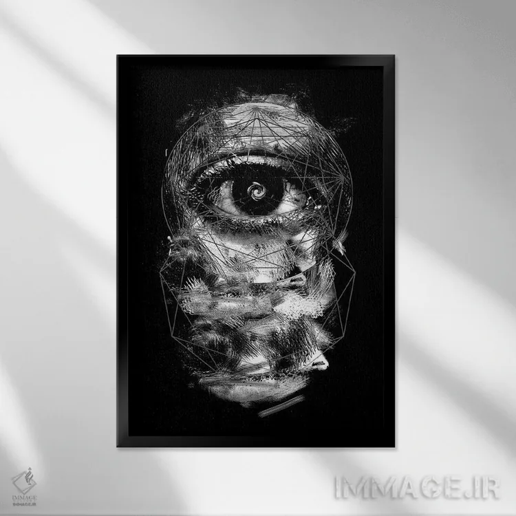 تابلو دکوراتیو پیش بینی کردن اثر نایس بلید - نمای قابدار مشکی