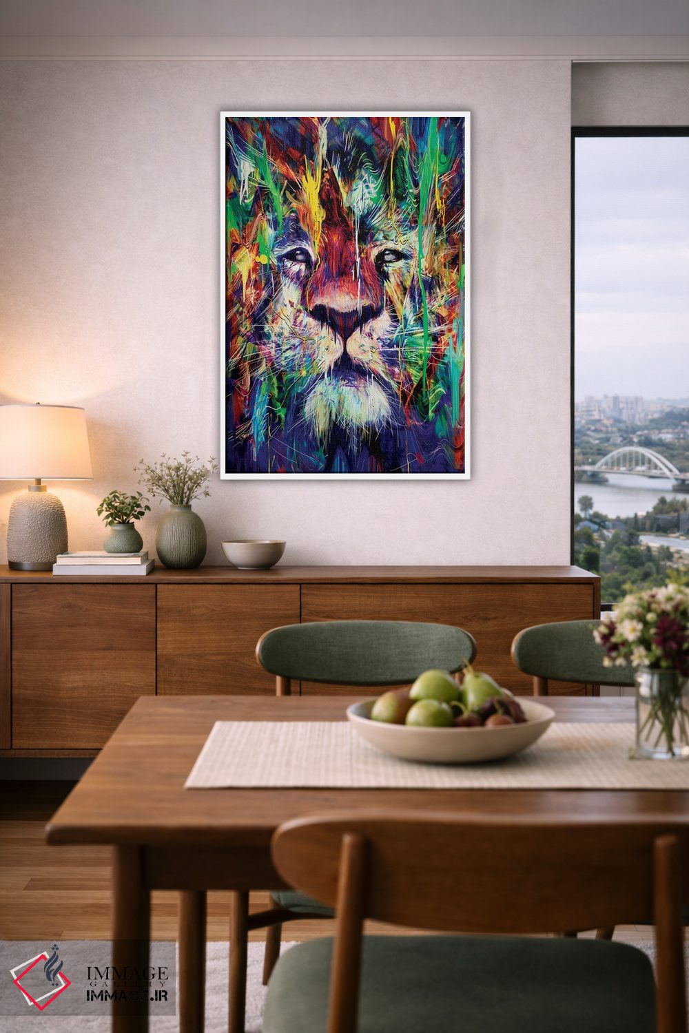 تابلو دکوراتیو شیر I اثر نایس بلید - D6W