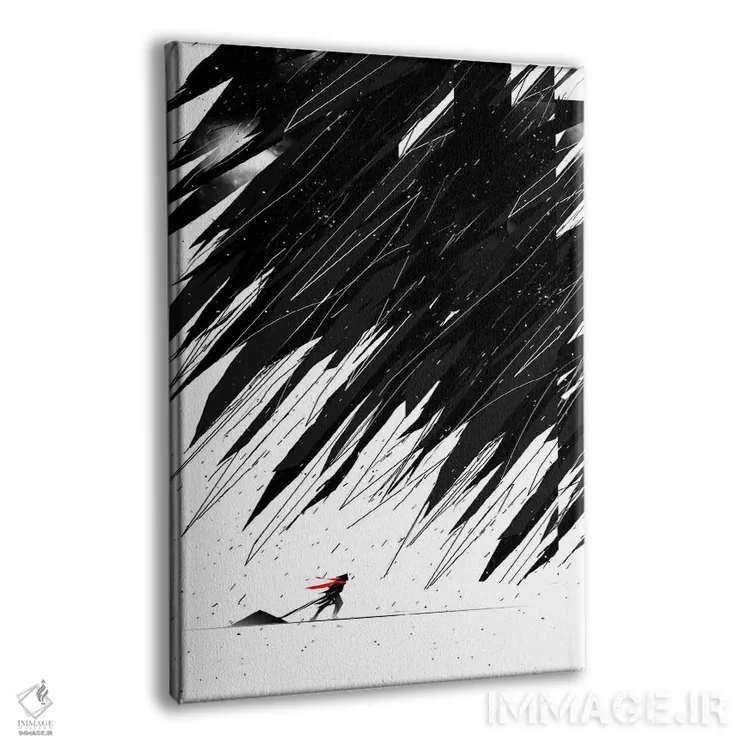 تابلو دکوراتیو طوفان هندسی اثر نایس بلید - نمای پرسپکتیو محصول