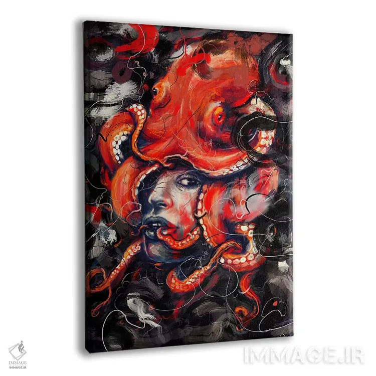 تابلو دکوراتیو ملکه اختاپوس اثر نایس بلید - نمای پرسپکتیو محصول