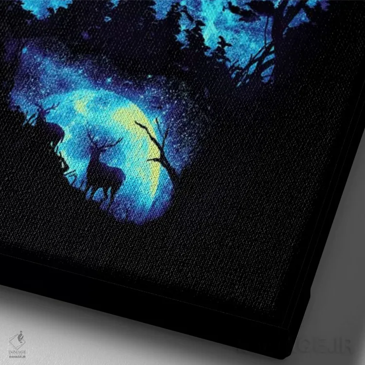 تابلو دکوراتیو مکاشفه کیهانی اثر نایس بلید - نمای نزدیک بافت بوم