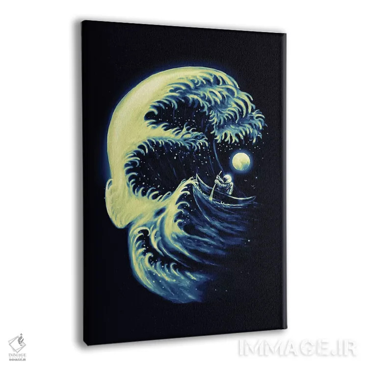 تابلو دکوراتیو موج مرگ اثر نایس بلید - نمای پرسپکتیو محصول