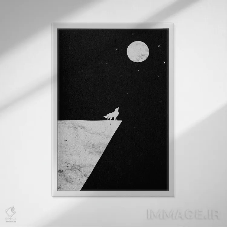 تابلو دکوراتیو شب بخیر اثر نایس بلید - نمای قابدار سفید