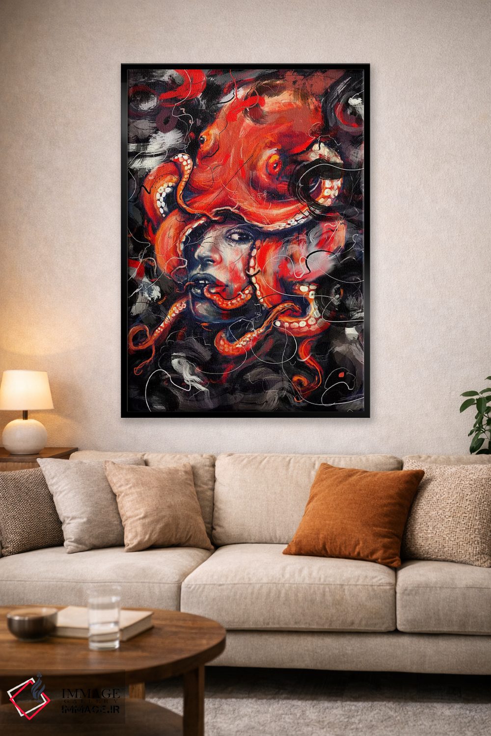 تابلو دکوراتیو ملکه اختاپوس اثر نایس بلید - D1B