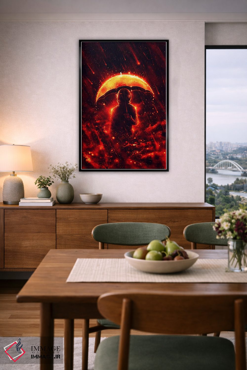 تابلو دکوراتیو باران کیهانی اثر نایس بلید - D6B