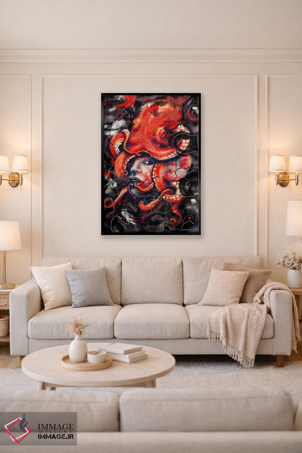 تابلو دکوراتیو ملکه اختاپوس اثر نایس بلید - D5B