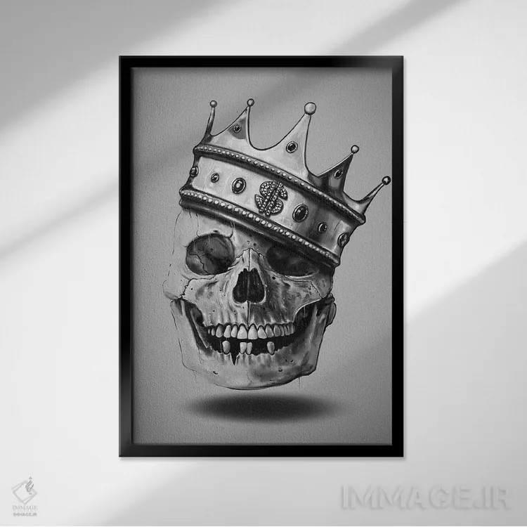 تابلو دکوراتیو اهل زرنگی اثر نایس بلید - نمای قابدار مشکی