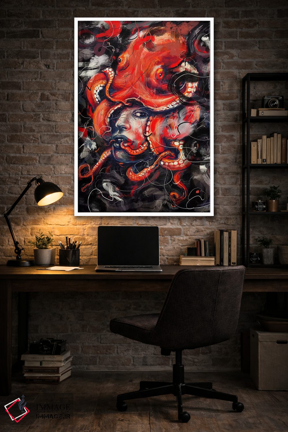 تابلو دکوراتیو ملکه اختاپوس اثر نایس بلید - D4W