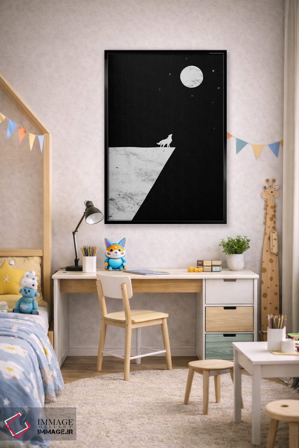 تابلو دکوراتیو شب بخیر اثر نایس بلید - D2B