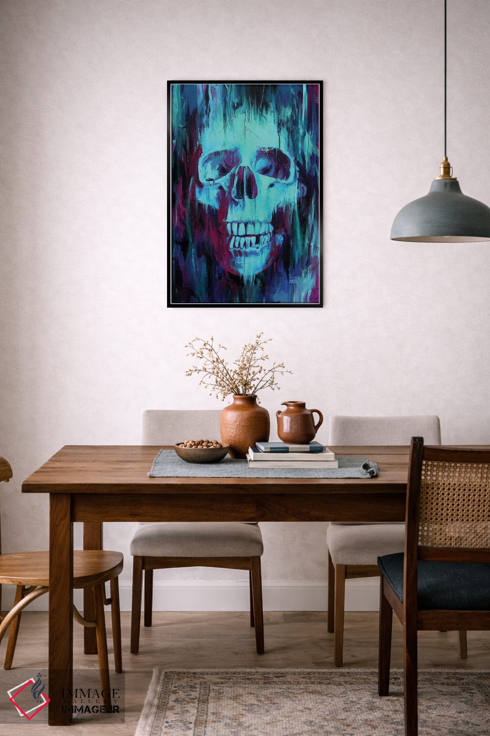 تابلو دکوراتیو نقاشی جمجمه اثر نایس بلید - D6B