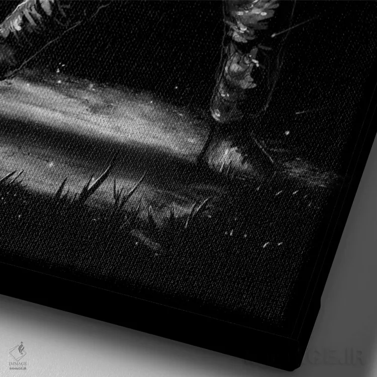 تابلو دکوراتیو کوکتل ماه لتوف اثر نایس بلید - نمای نزدیک بافت بوم