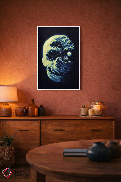 تابلو دکوراتیو موج مرگ اثر نایس بلید - D5W